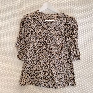 Rebecca Taylor leopard blouse- size M